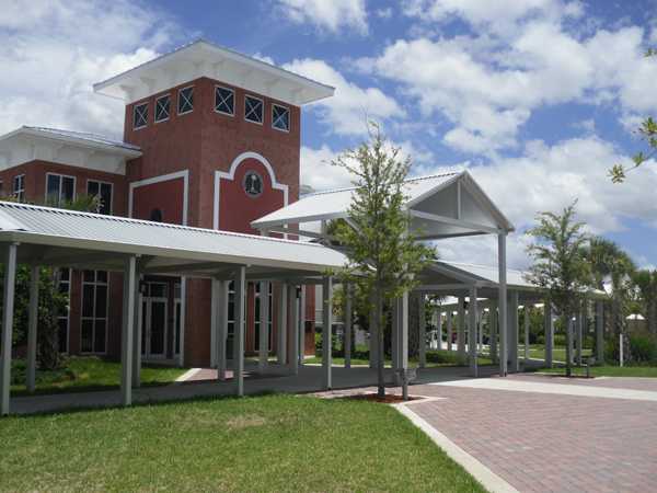 pitched roof in aluminum walkway system
