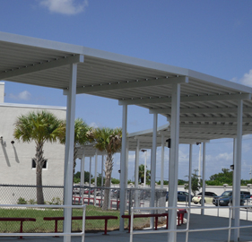curving aluminum walk